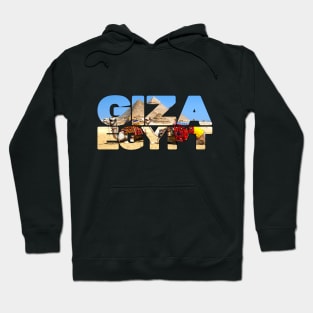 GIZA EGYPT Ancient Pyramids with Camels Hoodie